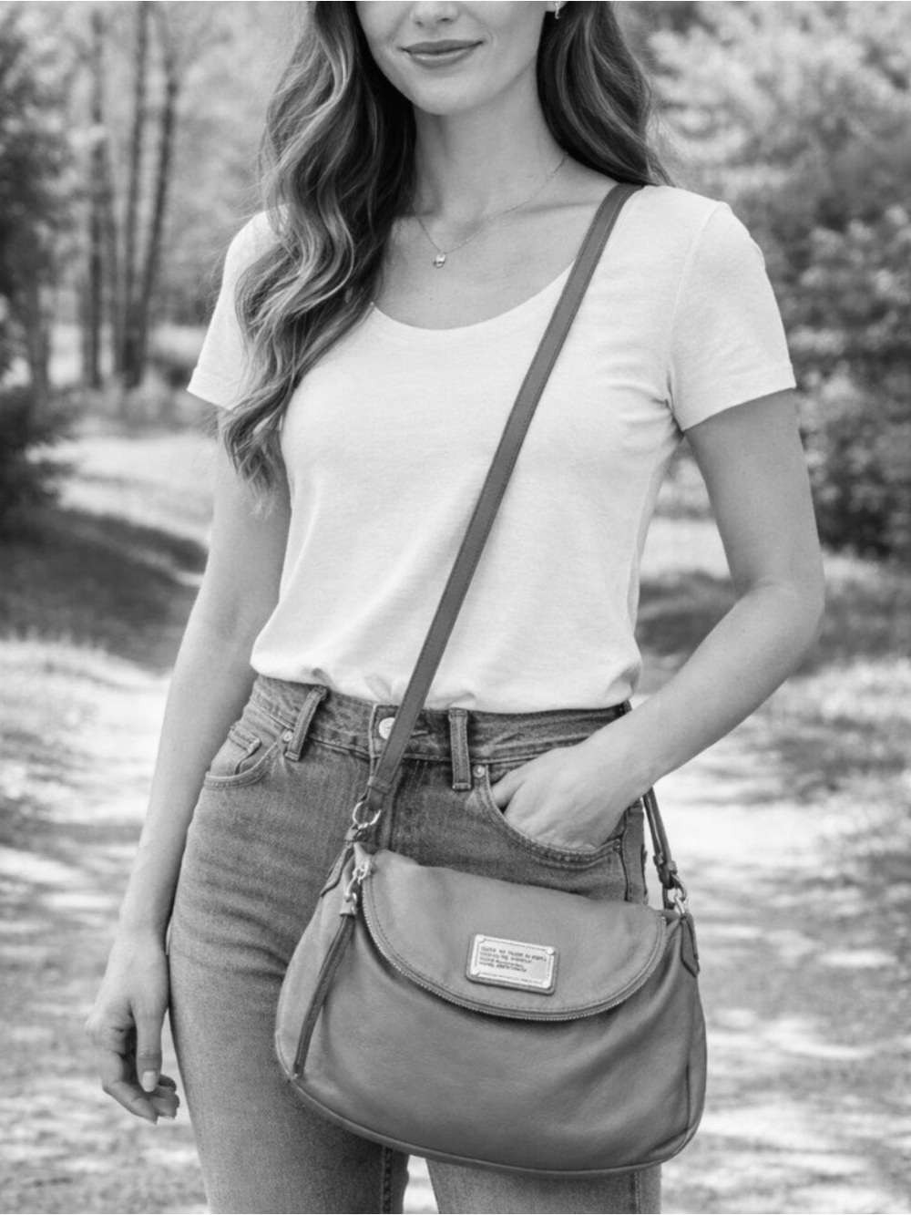 Marc Jacobs Grey Leather Crossbody